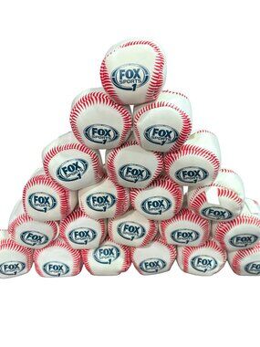FOX Sports 1 Mini Faux Leather Beanbag Baseballs Lot Training Toss Balls